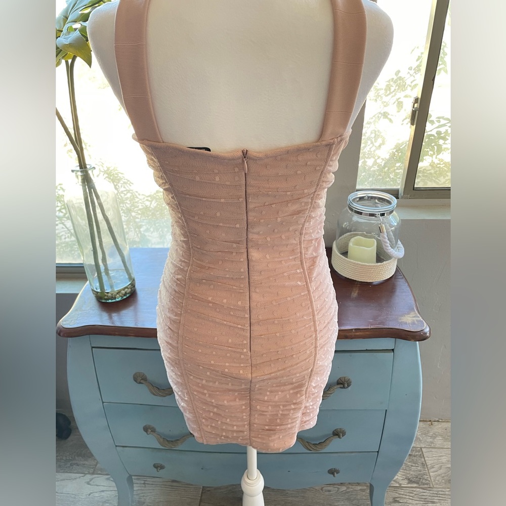 Haute Monde Baby Pink polka dot mini dress - Picture 4 of 7
